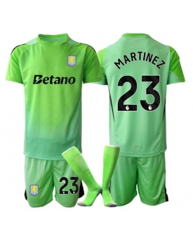 Billige Fotballdrakt Aston Villa Emiliano Martinez #23 Keeper Replika Bortedraktsett Barn 2025-26 Kortermet (med bukser)